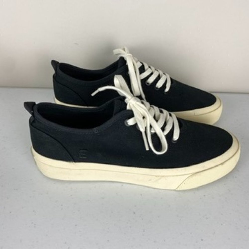 Everlane The Forever Organic Cotton Canvas Sneakers Shoes Black